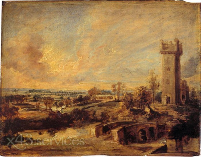 Peter Paul Rubens - Landschaft mit Turm - Landscape with Tower